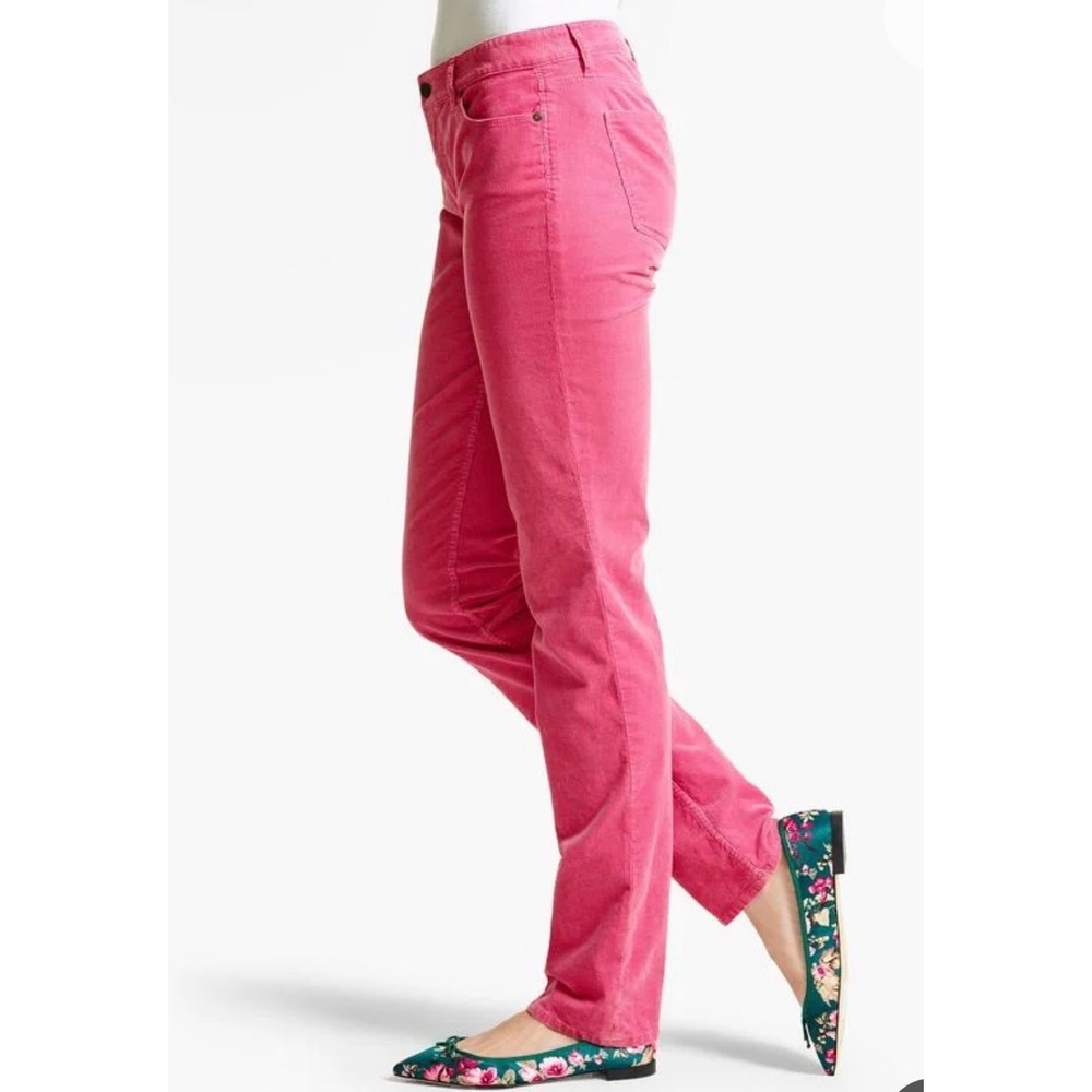 Talbots Heritage Corduroy Pants 14 Pink Straight Leg Cotton Stretch Fall